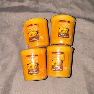 4 NEW Yankee Candle Mango Peach Salsa Votive set